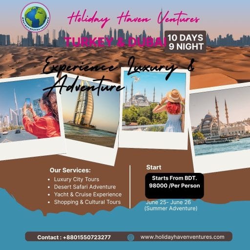 Inspiring Turkey & Dubai Tour Package 2026