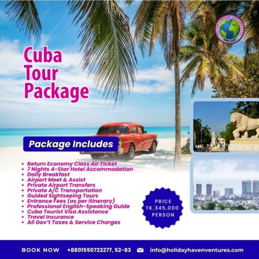 Cuba Tour Package from Bangladesh