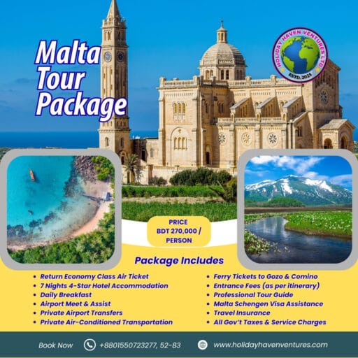 Malta Budget Tour Package from Bangladesh 05 Days 04 Nights